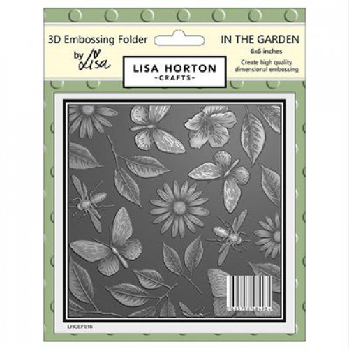 in the garden  - Embossing Folder by lisa horton crafts LHCEF018